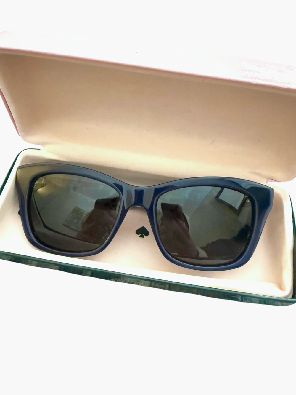 kate spade Jenae Polarized Blue Oversized Square Sunglasses